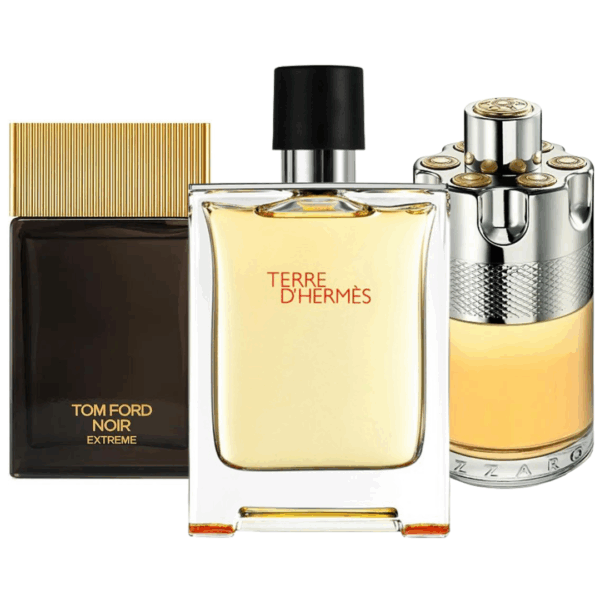 Bundle of 3 Fragrances Terre de’Herme, Azzaro Wanted,yTom Ford Noir Extreme 100ml